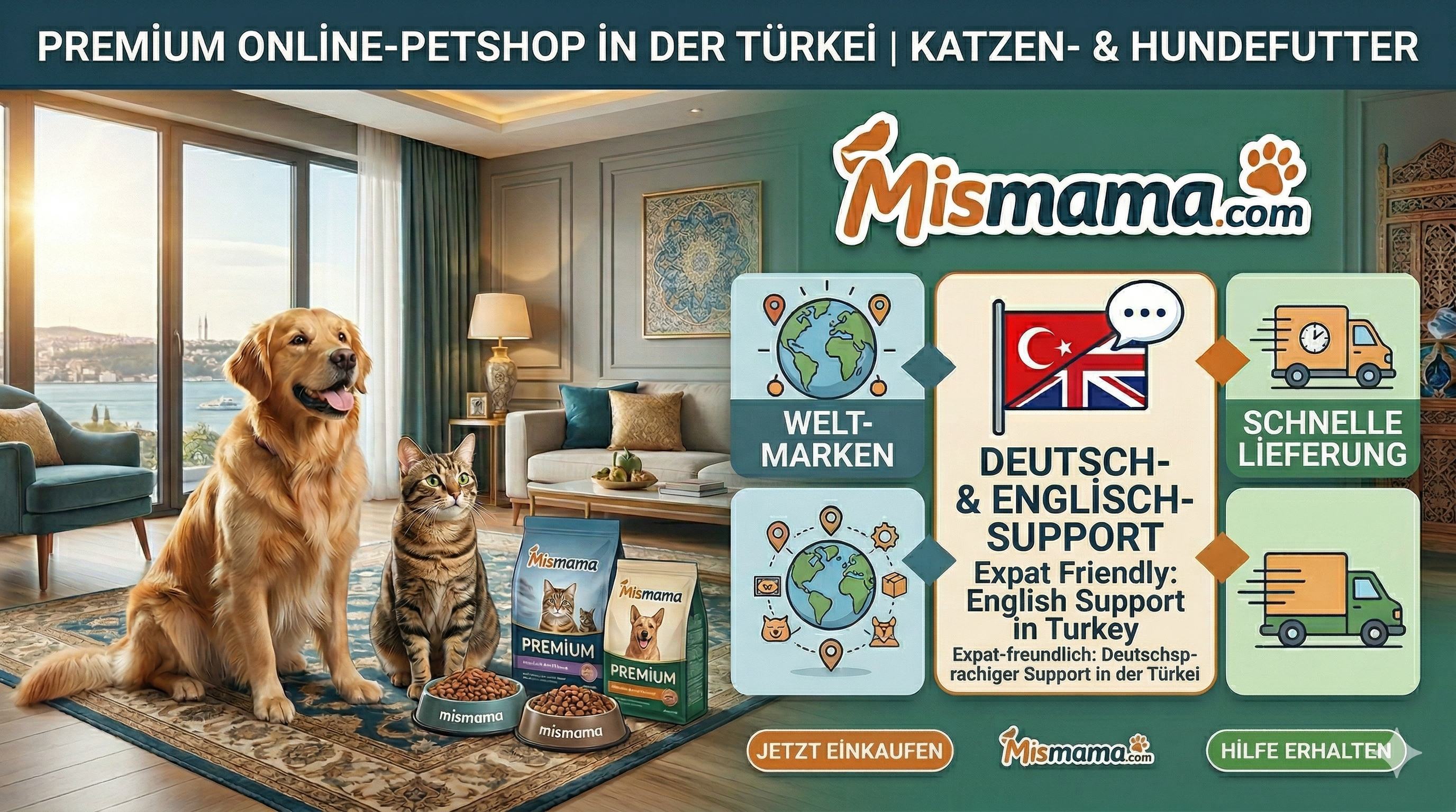 Mismama.com – Online-Tierfachhandel in der Türkei – Katzenfutter Hundefutter Deutschsprachiger Service