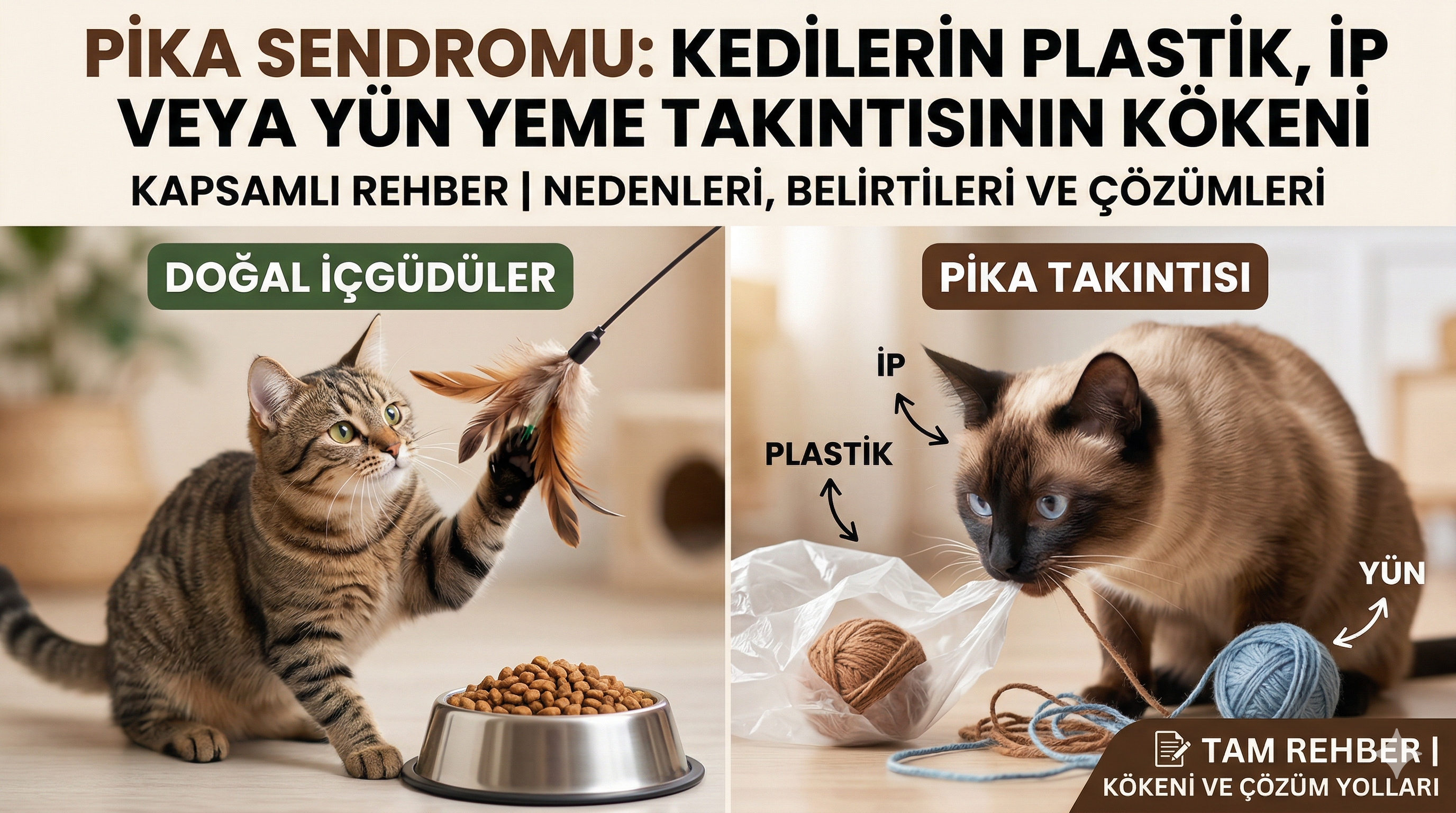 Pika Sendromu — Kedi Plastik İp Yün Yeme Takıntısının Kökeni | Mismama.com