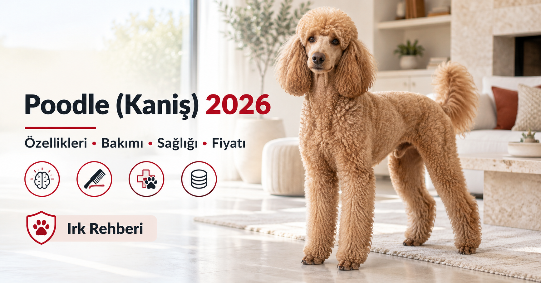 Poodle kaniş köpeği özellikleri bakımı sağlığı fiyatı 2026 - kıvırcık tüylü zeki köpek Addison sebase adenit boy bazlı mama Mismama
