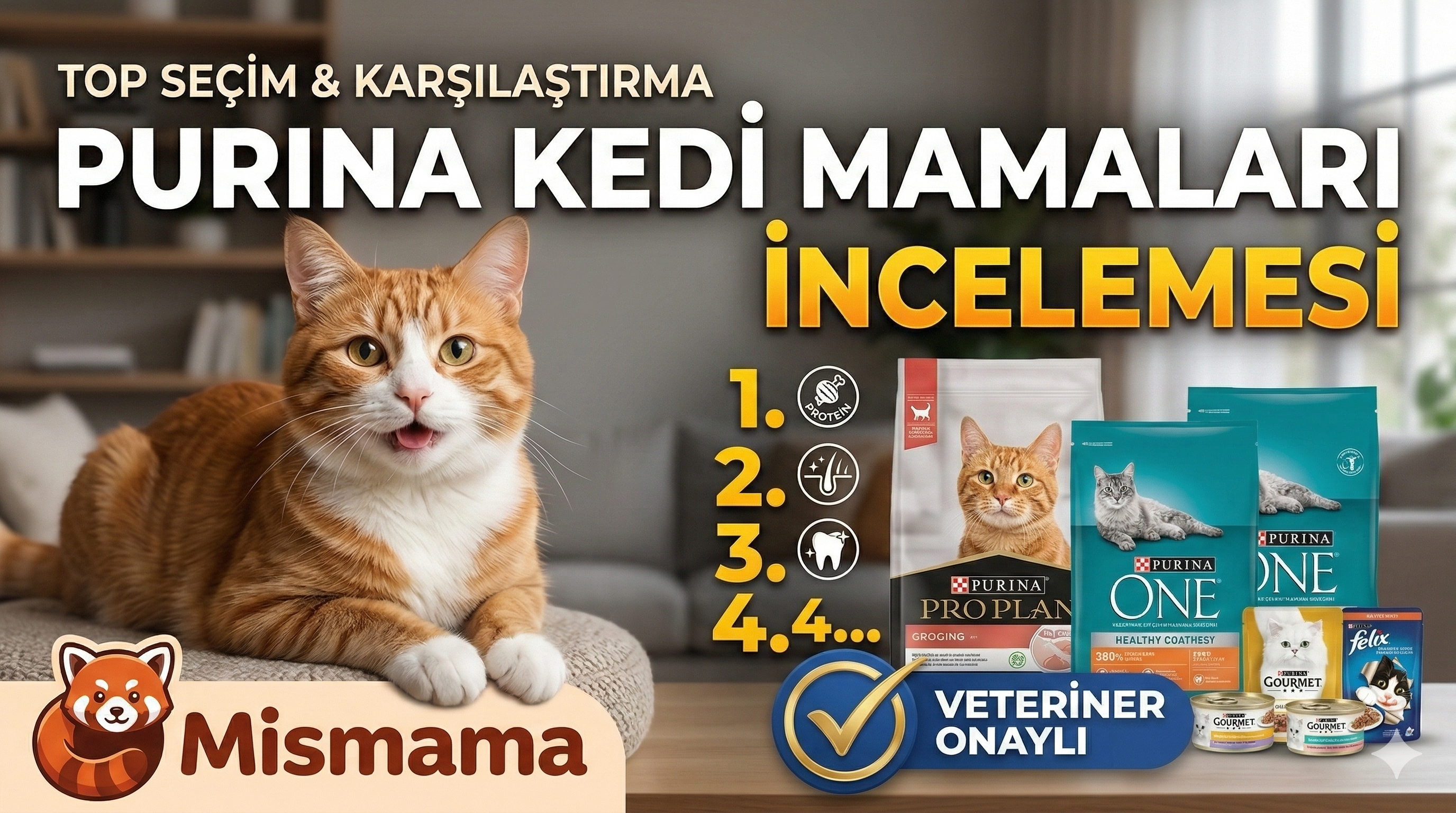 Purina Kedi Mamaları İncelemesi – Pro Plan One Fancy Feast Felix Karşılaştırma | Mismama.com