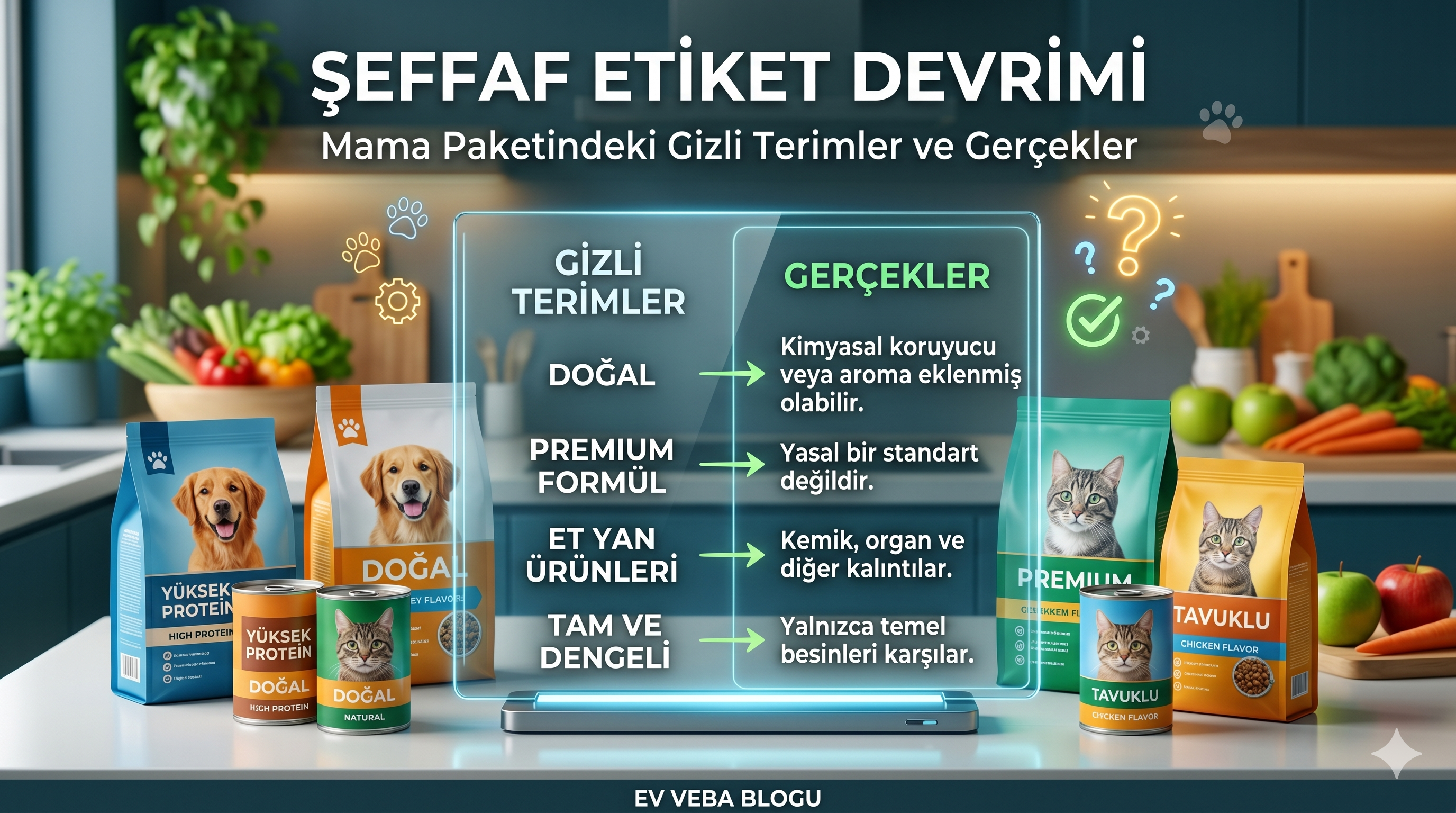 Mama paketi etiketi okuma rehberi gizli terimler ve gerçekler - AAFCO kuralları pazarlama yalanları Mismama 2026
