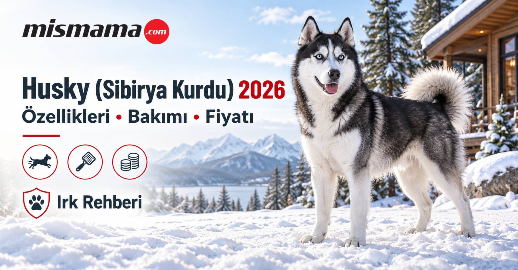 Sibirya Kurdu Husky köpeği özellikleri bakımı sağlığı fiyatı 2026 - mavi gözlü kızak köpeği PRA katarakt sıcak iklim uyarısı mama Mismama