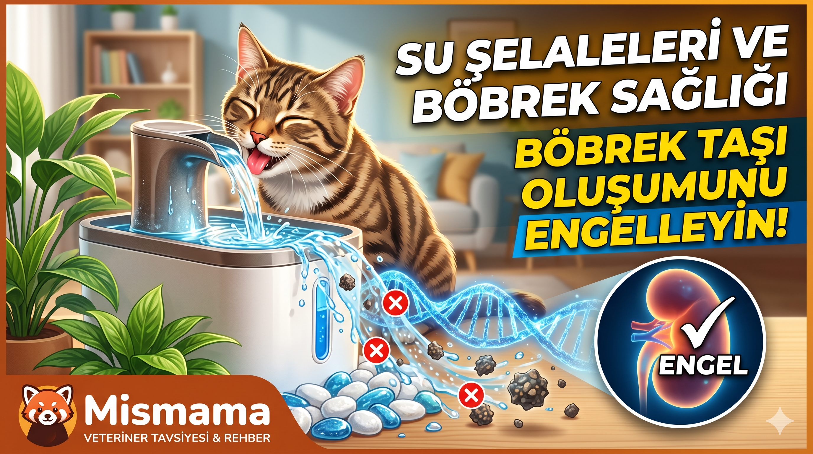 Kedi Su Şelalesi — Böbrek Taşı ve Üriner Sağlık Rehberi | Mismama.com