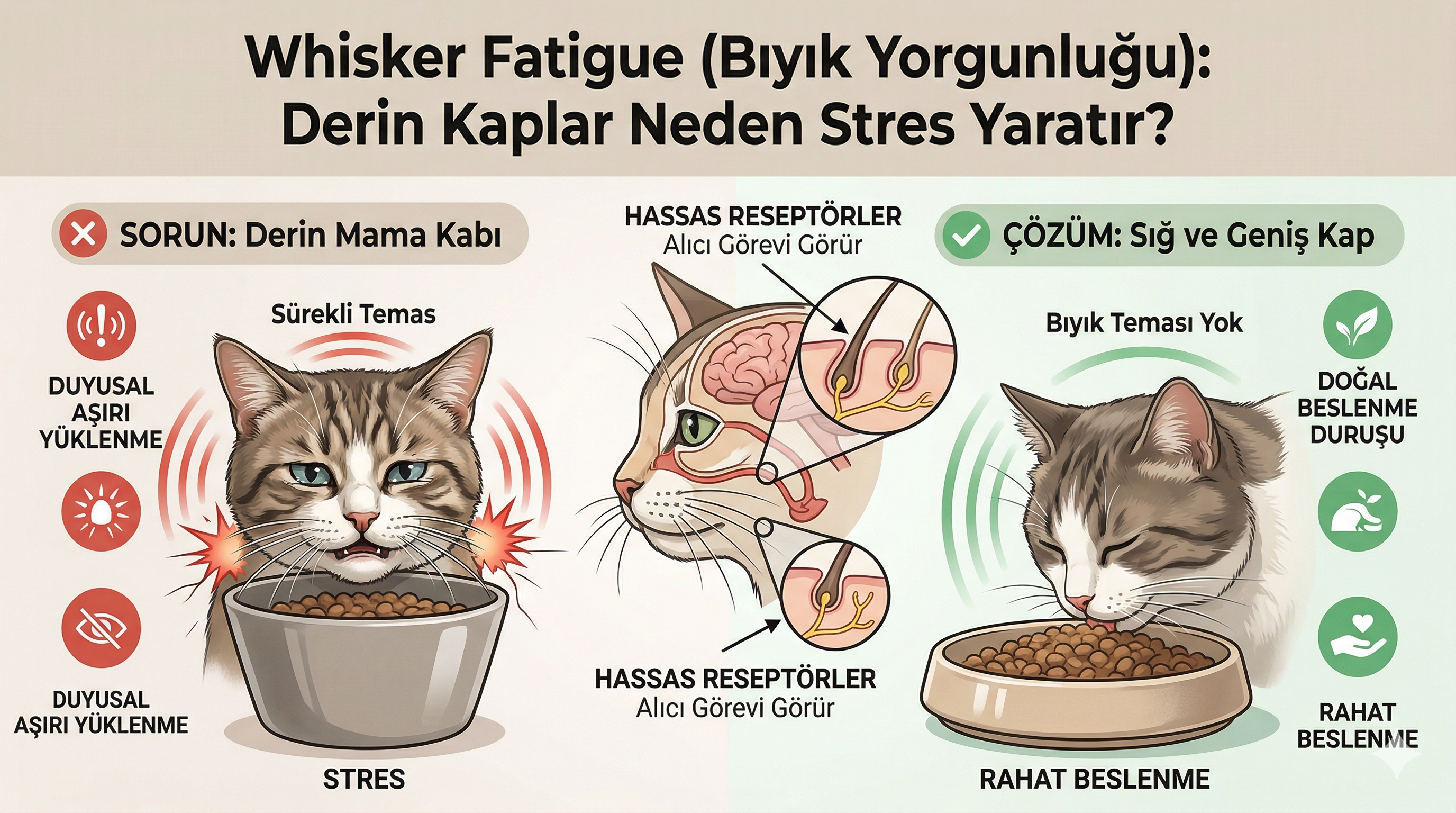 Whisker Fatigue — Derin Mama Kabının Kedilerde Yarattığı Bıyık Yorgunluğu Gerçek mi? | Mismama.com