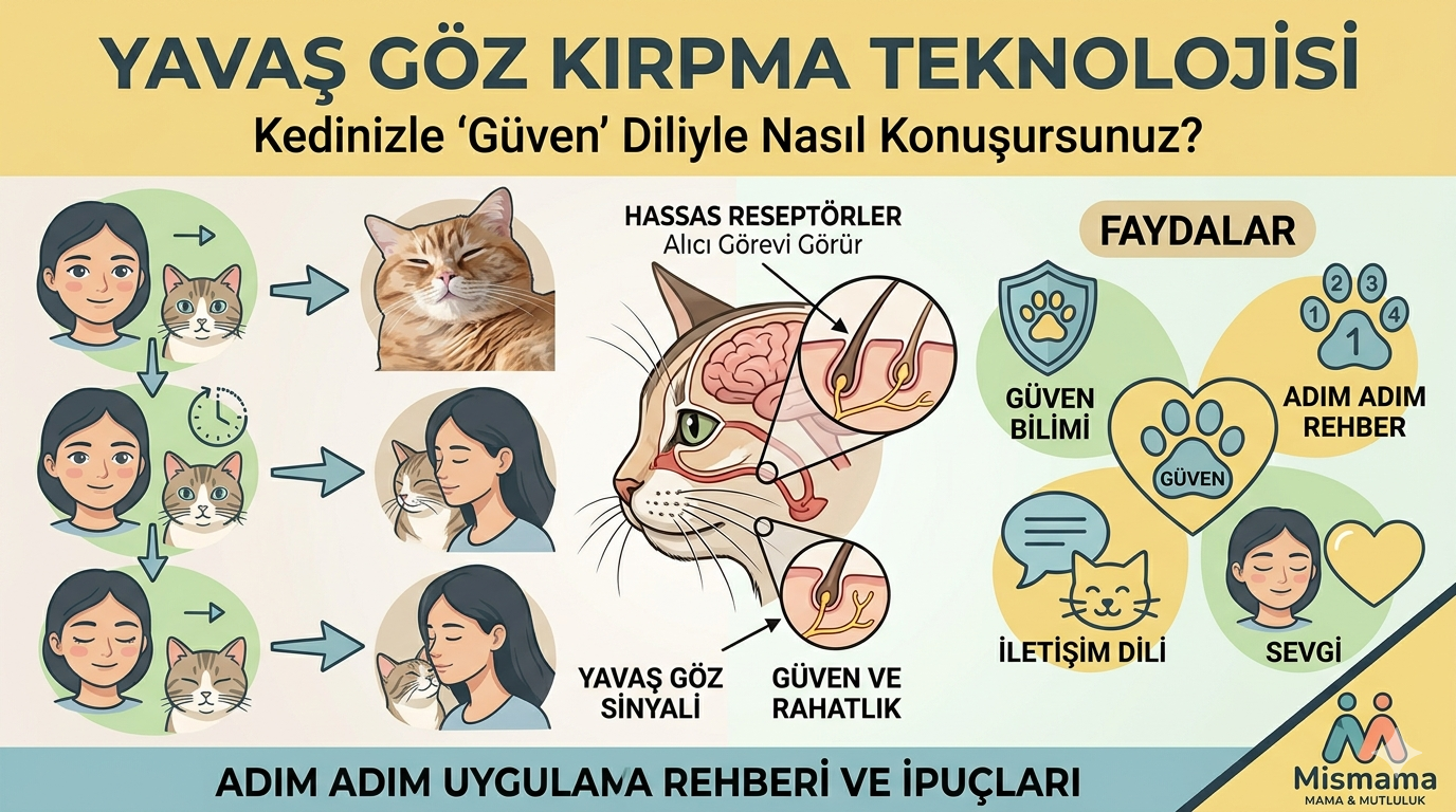 Yavaş Göz Kırpma — Kedinizle Güven Diliyle Konuşmak | Mismama.com