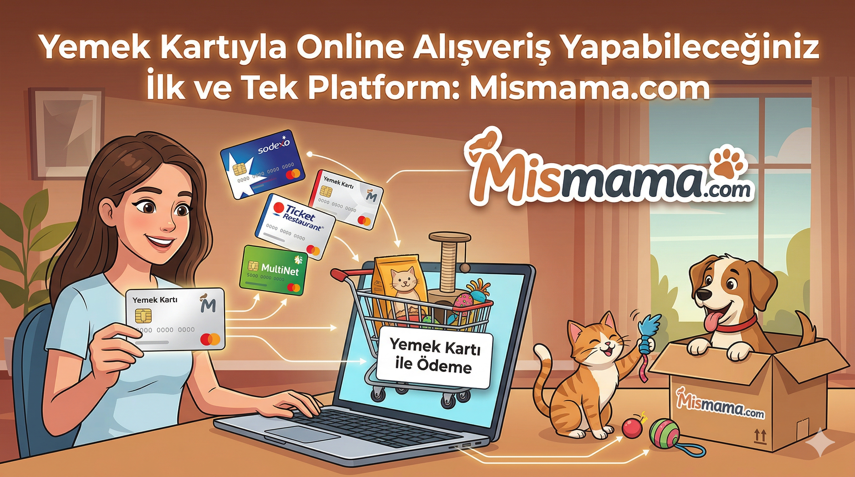 Yemek Kartıyla Online Alışveriş — 8 Farklı Kart Kabul Eden Türkiye'nin İlk Platformu Mismama.com
