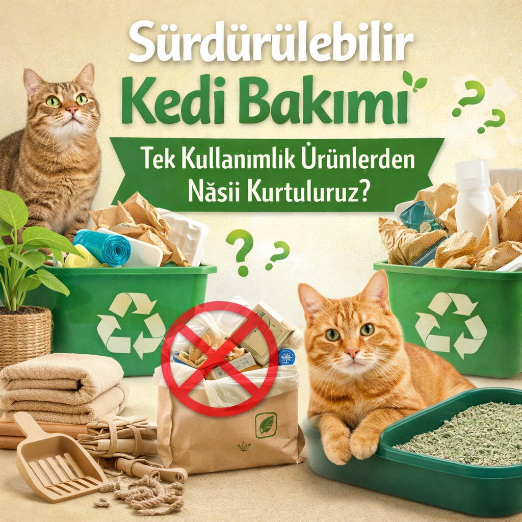 Sürdürülebilir Kedi Bakımı — Tek Kullanımlıktan Kurtulma Rehberi | Mismama.com