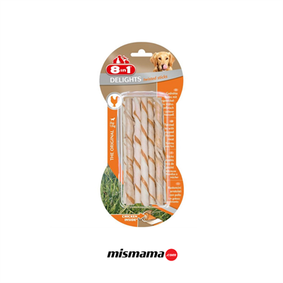 8in1 Delights Bones Ağız Bakımı için Burgu Çubuk 55gr (10'lu)
