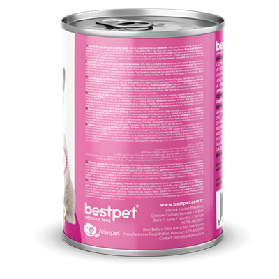 Bestpet Yavru Kediler İçin, Taze Tavuk Parça Etli Ve Soslu Yaş Mama 400 gr