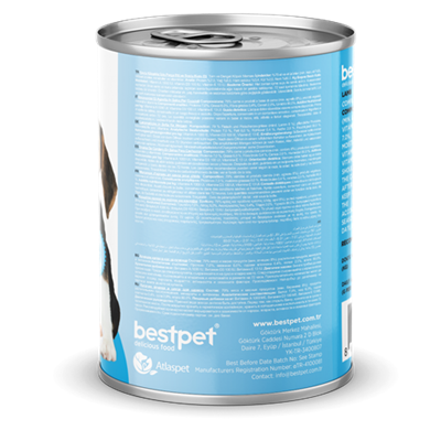 Bestpet Yavru Köpekler İçin, Taze Kuzu Parça Etli Ve Soslu Yaş Mama 400 gr