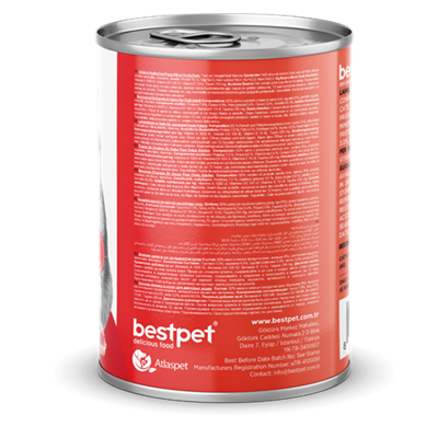 Bestpet Yetişkin Kediler İçin, Taze Kuzu Parça Etli Ve Soslu Yaş Mama 400 gr
