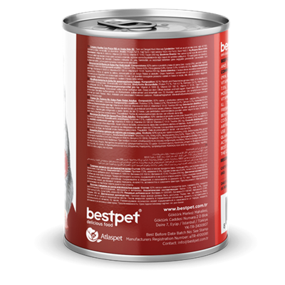 Bestpet Yetişkin Kediler İçin, Taze Sığır Parça Etli Ve Soslu Yaş Mama 400 gr