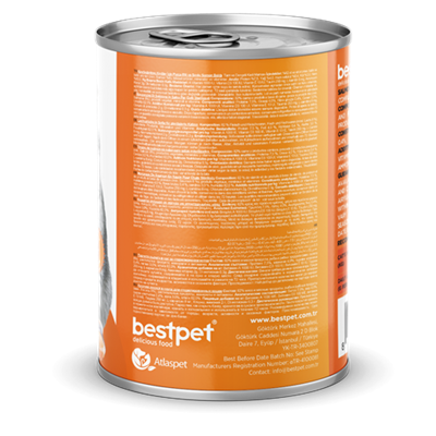 Bestpet Yetişkin Kediler İçin, Taze Somon Parça Etli Ve Soslu Yaş Mama 400 gr