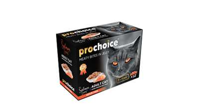 Prochoice Yetişkin Kediler İçin, Tahılsız, Jöle İçinde Somon Ve Ciğer Parça Etli Yaş Mama - Aile Paketi