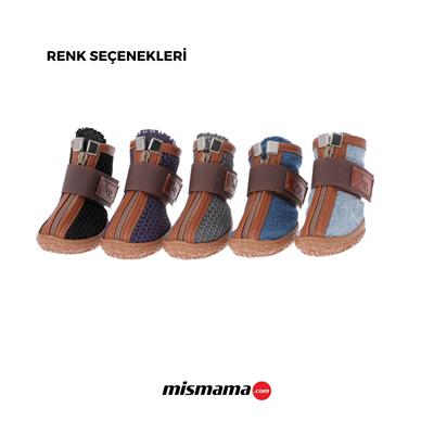 BE DESIGN Fermuarlı Dark Denim Köpek Ayakkabısı