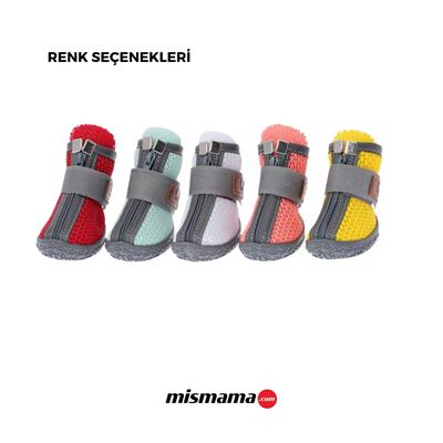 BE DESIGN Fermuarlı Kırmızı Köpek Ayakkabısı