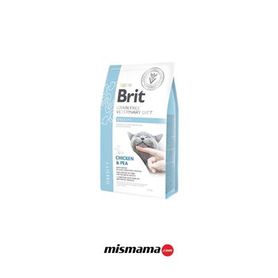 Brit Veterinary Diet Aşırı Kilo Problemi Olan Kediler İçin, Tahılsız, Tavuk Etli Ve Bezelyeli Kuru Mama 2 kg
