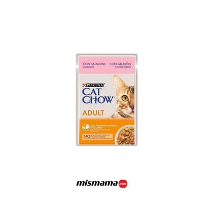 Cat Chow Pouch Jöle İçinde Somonlu ve Yeşil Fasulyeli Yetişkin Kedi Konservesi 85gr