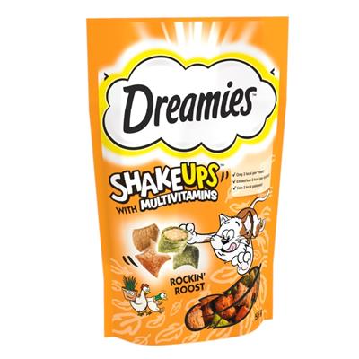 DREAMIES™ SHAKE UPS™ Multivitamins Tavuk, Kedi Nanesi ve Ördek Aromalı6 adet