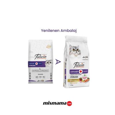 Felicia Hipoalerjenik Üriner Sağlığı için Somonlu Düşük Tahıllı Kısırlaştırılmış Kedi Maması 12kg