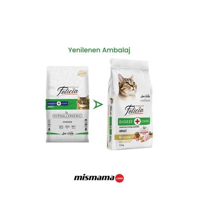 Felicia Hipoalerjenik Tavuklu ve Hamsili Düşük Tahıllı Yetişkin Kedi Maması 12kg