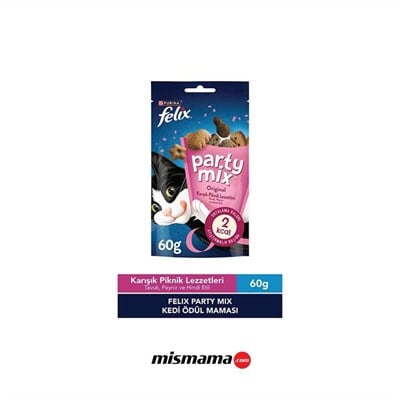 Felix Party Mix Original Karışık Piknik Lezzetleri Kedi Ödül Maması 60gr