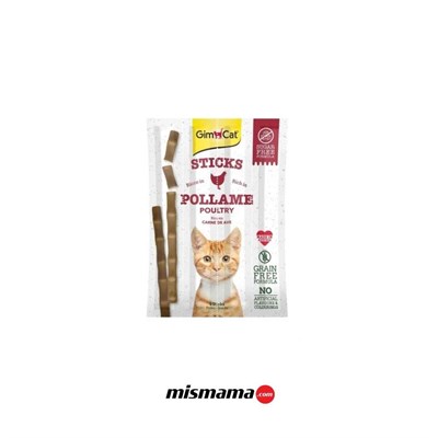 GimCat Sticks Tavuklu Ciğerli Taurinli Kedi Ödül Çubuğu 20gr (4'lü)