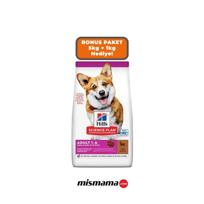 Hill's SCIENCE PLAN Kuzulu Küçük Irk Yetişkin Köpek Maması 5kg + 1kg HEDİYE!