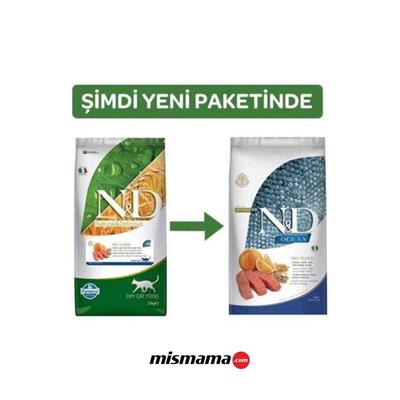N&D Ocean Somonlu ve Portakallı Ata Tahıllı Kısırlaştırılmış Kedi Maması 10kg