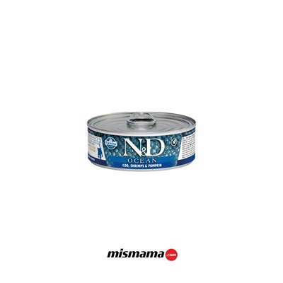 ND Ocean Tahılsız Morina Balığı Balkabağı ve Karidesli Yavru Kedi Konservesi 70gr
