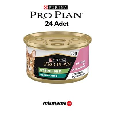 Pro Plan Sterilised Ton Balıklı ve Somonlu 85 gr 24lü Kısırlaştırılmış Yetişkin Konserve Kedi Maması