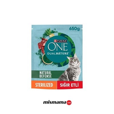 Purina One Dual Nature Sığır Etli 650 gr Kısırlaştırılmış Kedi Maması
