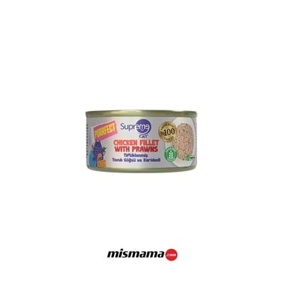 Supreme Cat Purrfect Tiftiklenmiş Tavuk Göğsü ve Karidesli Yetişkin Kedi Konservesi 70gr
