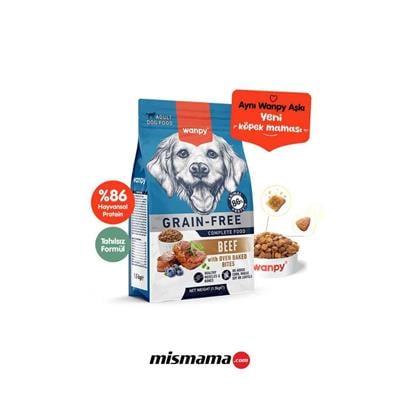 Wanpy Tahılsız Sığır Etli Yetişkin Köpek Maması 1,5 kg