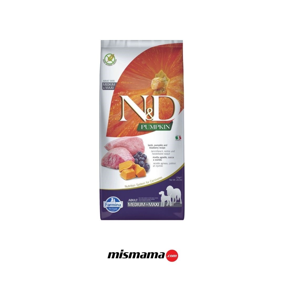 N&D Pumpkin Kuzulu ve Yaban Mersinli Tahılsız Köpek Maması 12kg