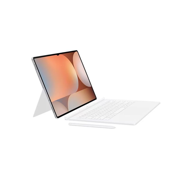 Samsung EF-DX925BWEGTR TAB S10/S9 Ultra Klavyeli Mousepadli Beyaz Kılıf