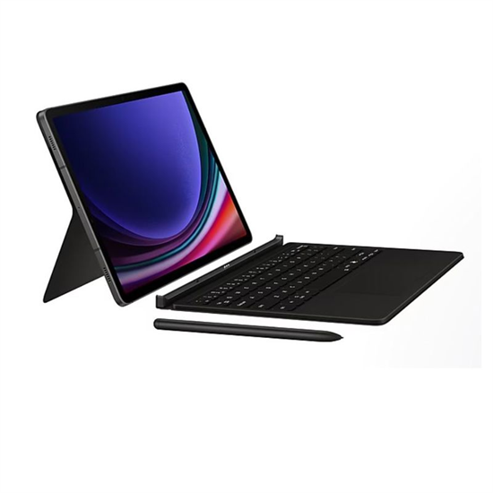 Samsung Galaxy Tab TAB S10 FE-S9-S9 FE EF-DX725BBEGTR Klavyeli Mousepadli Siyah Kılıf