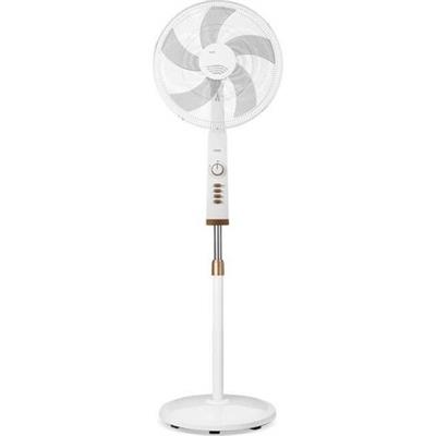 Luno LV48010W01 50 W Beyaz Ayaklı Vantilatör Kumandalı ve 5 Kollu Tasarım