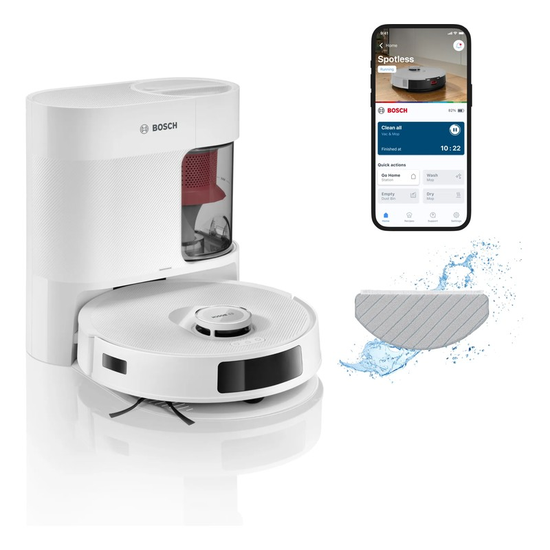 Bosch Spotless Advanced BCRD2W Çöp İstasyonlu Akıllı Robot Süpürge