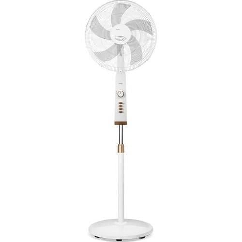 Luno LV48010W01 50 W Beyaz Ayaklı Vantilatör Kumandalı ve 5 Kollu Tasarım