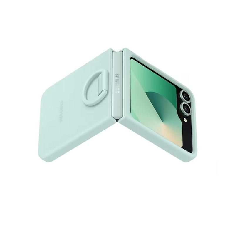 Samsung Galaxy EF-PF741TMEGWW Z Flip6 Yüzüklü Silikon Mint Kılıf