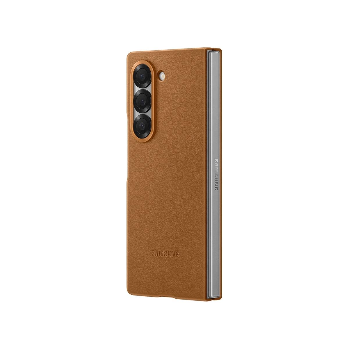 Samsung Galaxy EF-VF956PAEGWW Z Fold6 Vegan Deri Taba Kahverengi Kılıf