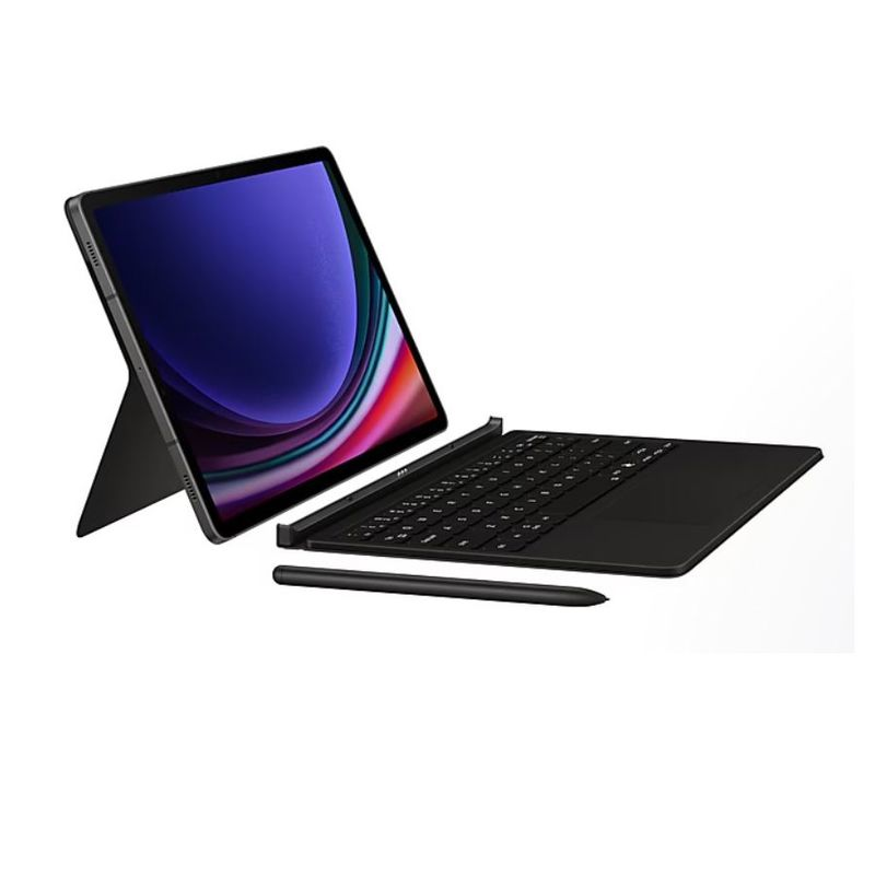 Samsung Galaxy Tab TAB S10 FE-S9-S9 FE EF-DX725BBEGTR Klavyeli Mousepadli Siyah Kılıf