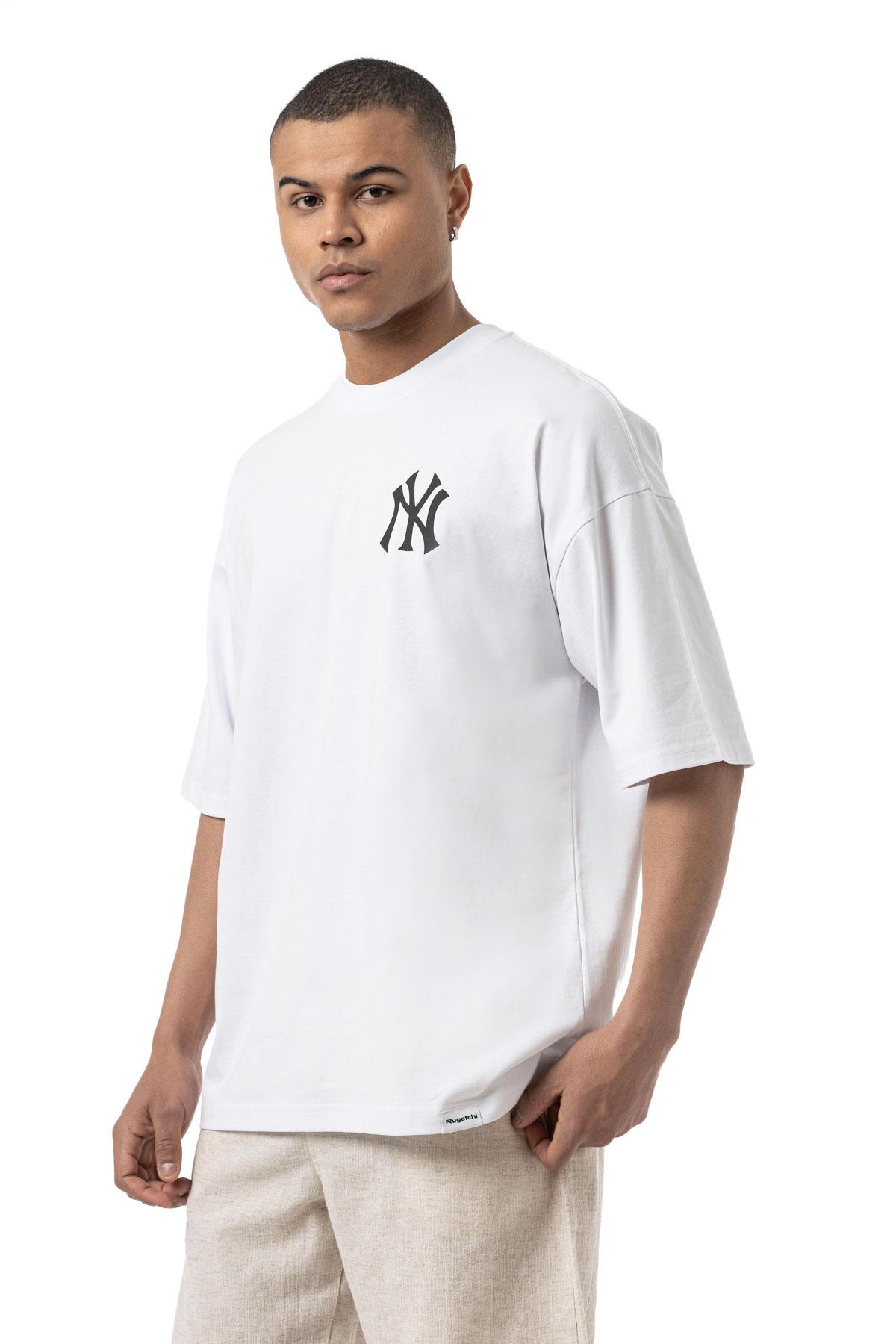 NY Baskılı Oversize T-Shirt