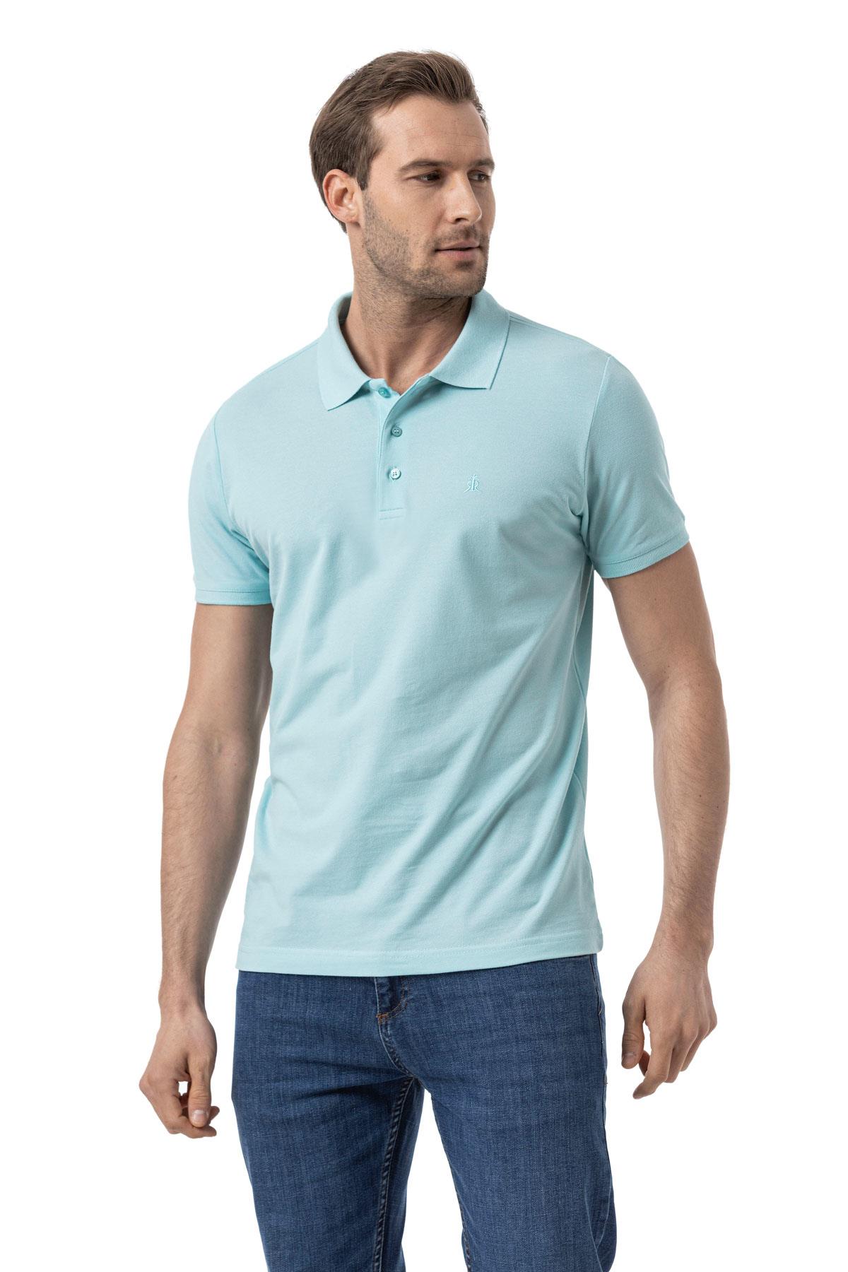 %100 Pamuklu Polo Yaka Tişört Premium PureFit