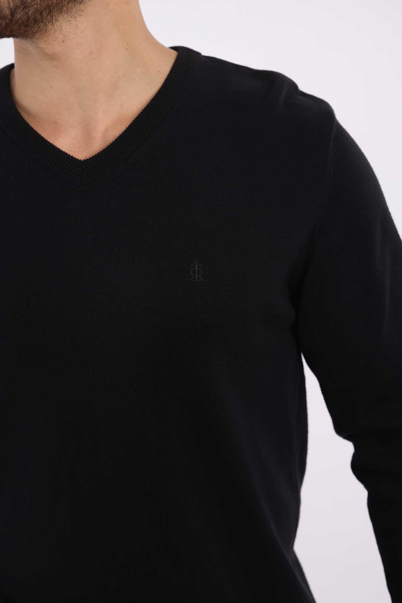 Premium Erkek V Yaka Triko — %100 Pamuk, Nefes Alan Konforlu Kazak