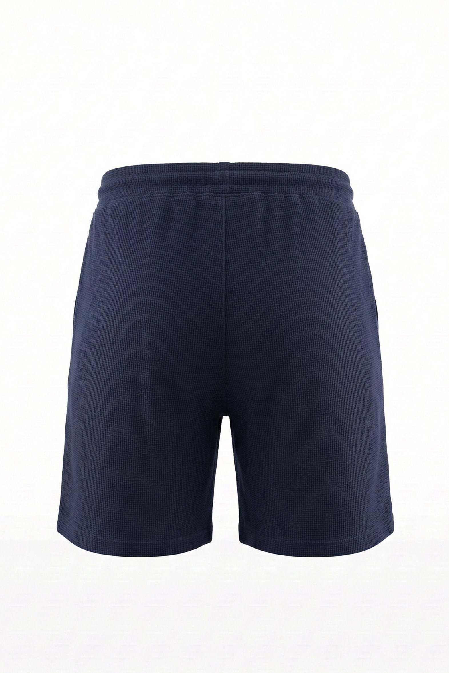 Erkek Waffle Şort Lacivert