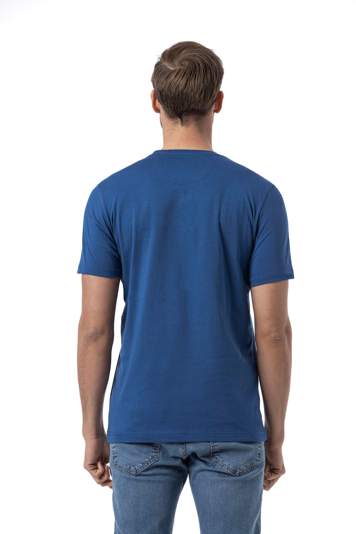 Baskılı Bisiklet Yaka T-Shirt
