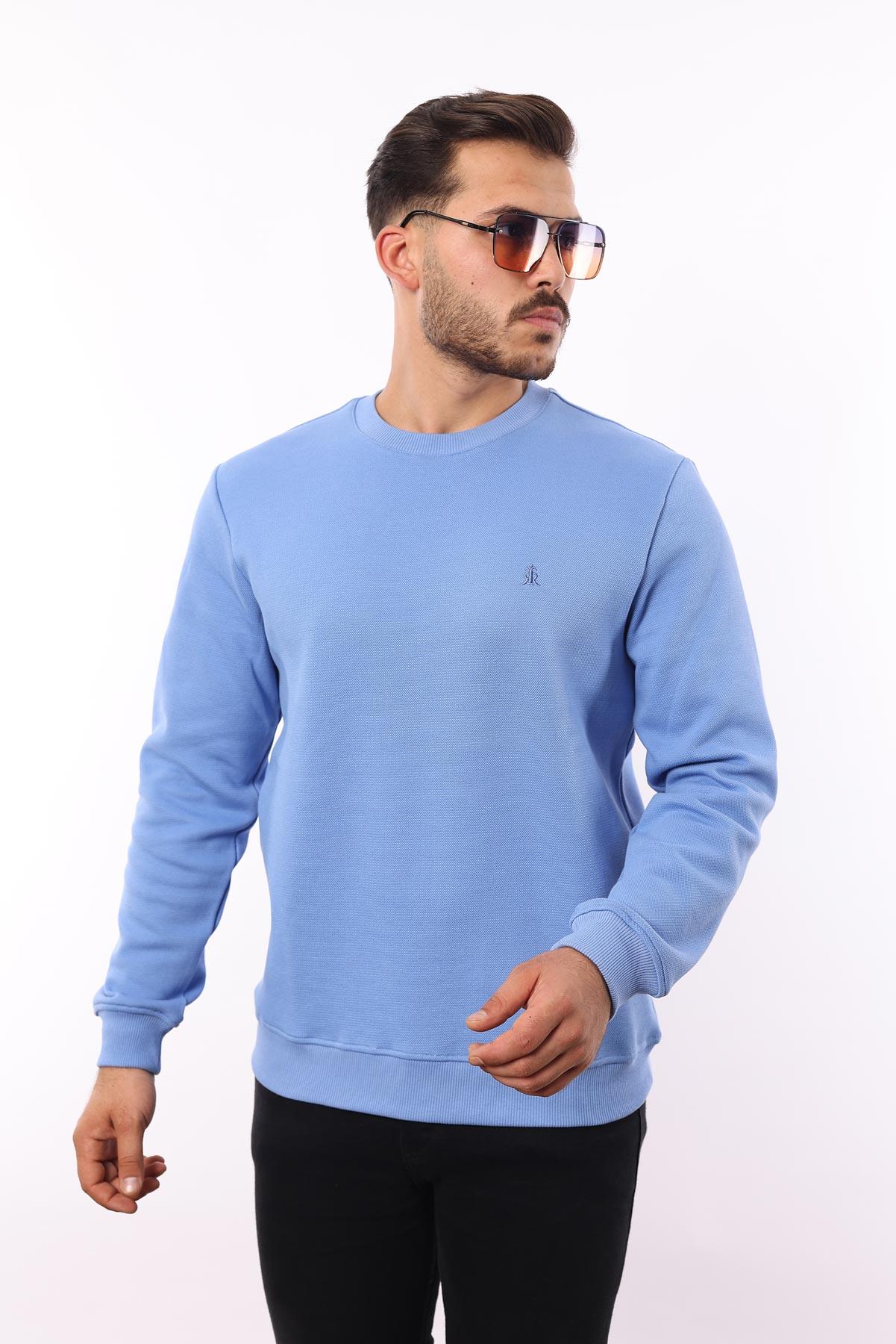 Rugatchi Şardonlu Pike Sweatshirt – %70 Pamuk %30 Viskoz Bisiklet Yaka
