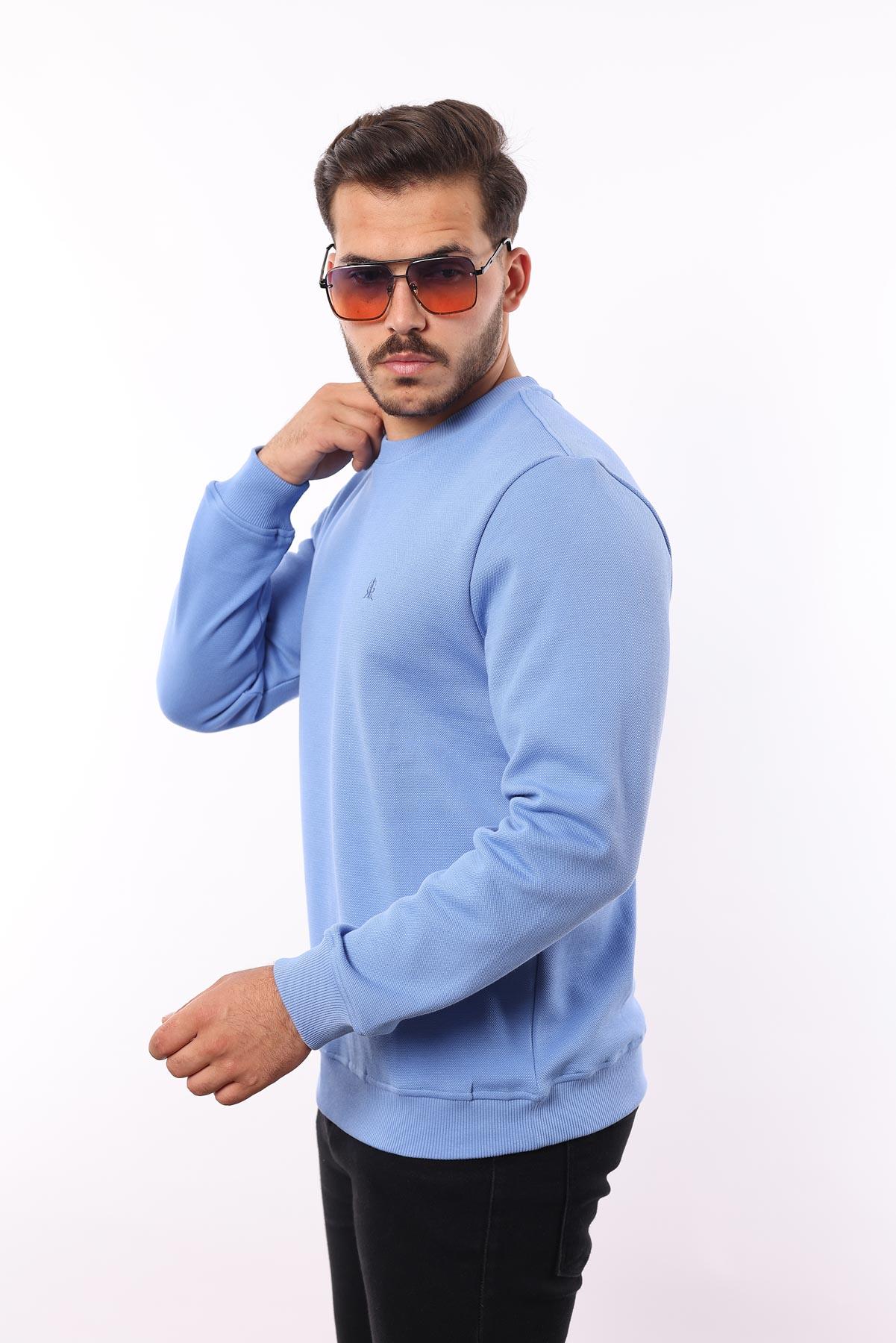 Rugatchi Şardonlu Pike Sweatshirt – %70 Pamuk %30 Viskoz Bisiklet Yaka